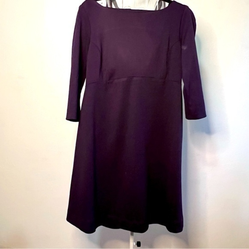Motherhood deep purple classic maternity dress. 3/4th sleeves.Sz M. EUC.